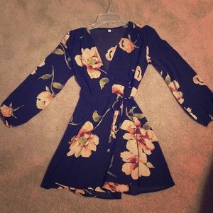 Wrap around mini dress